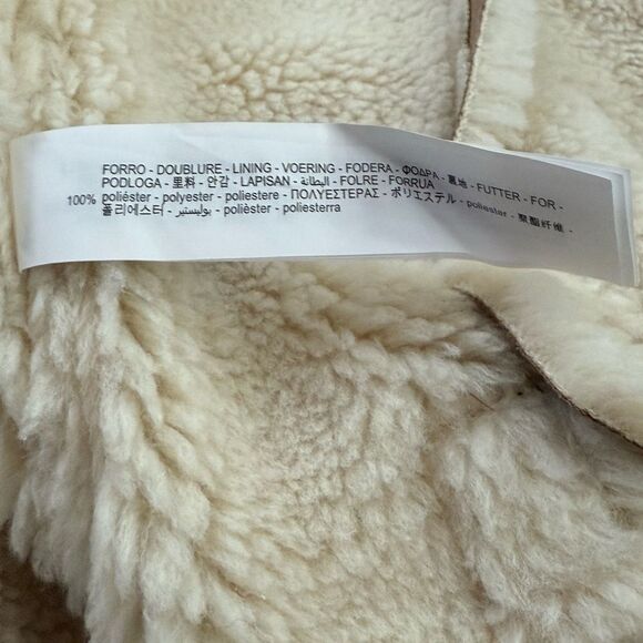 Zara Limited Edition pearlized brown coated double faced vest w buckles - NWOT M - Picture 14 of 15